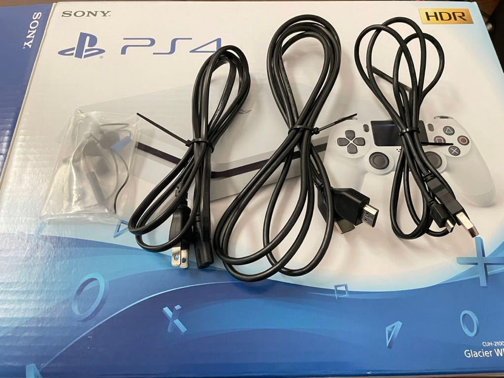 中古】PlayStation4 グレイシャー・ホワイト500GB CUH-2100AB02 PS4