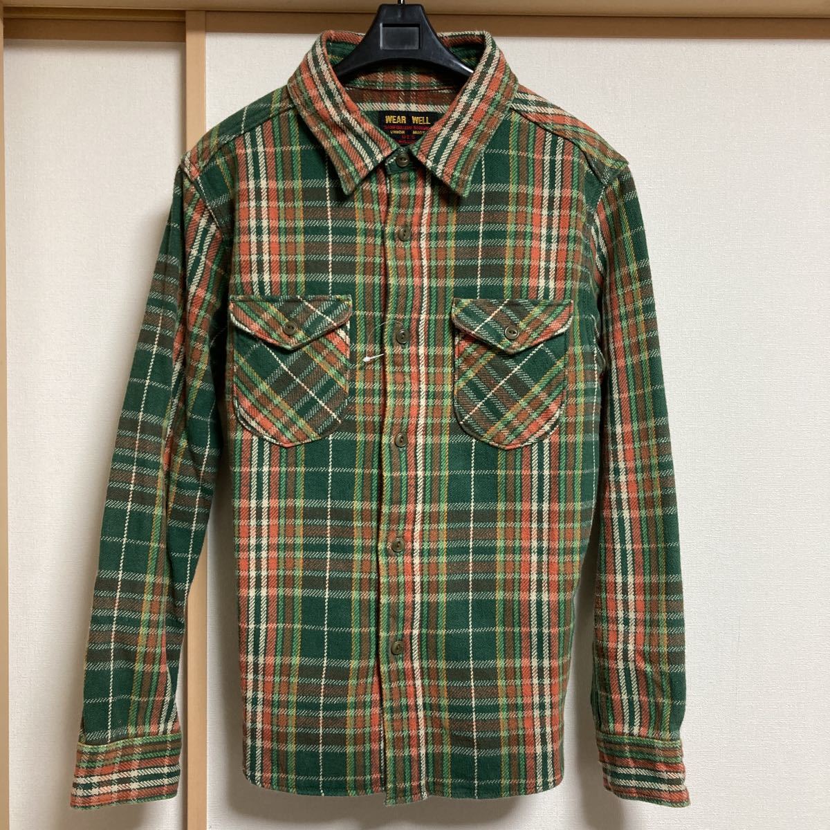 ブランドのギフト 【美品】UES ウエス ヘビーネルシャツ グリーン