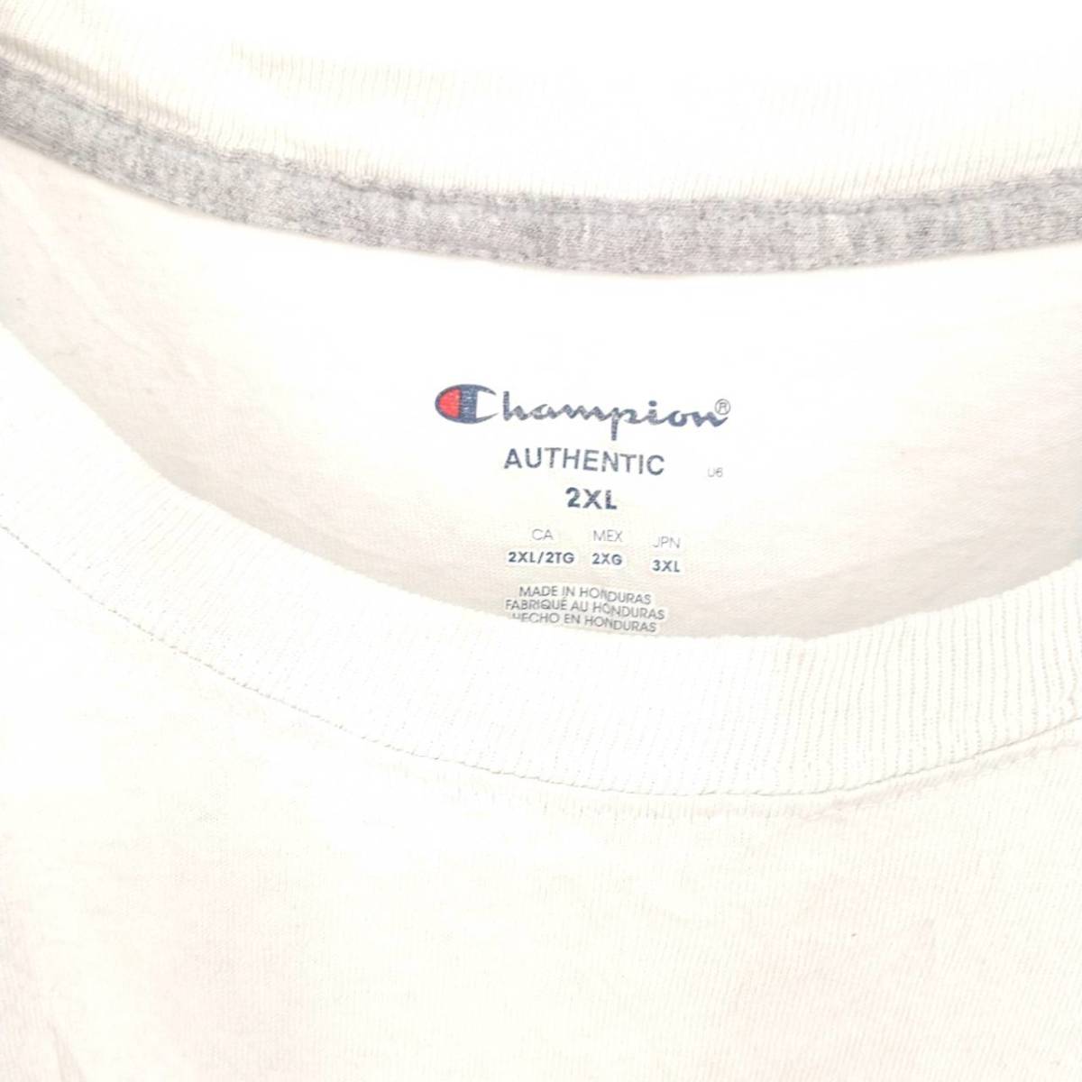 2XL チャンピオン champion Tシャツ ホワイト リユース ultramto_画像3