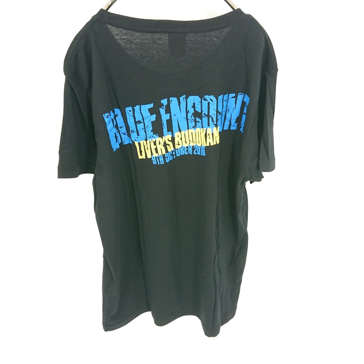 M BLUE ENCOUNT 武道館 2016 Tシャツ ブラック 薄手 Uネック バンドTシャツ リユース ultramto