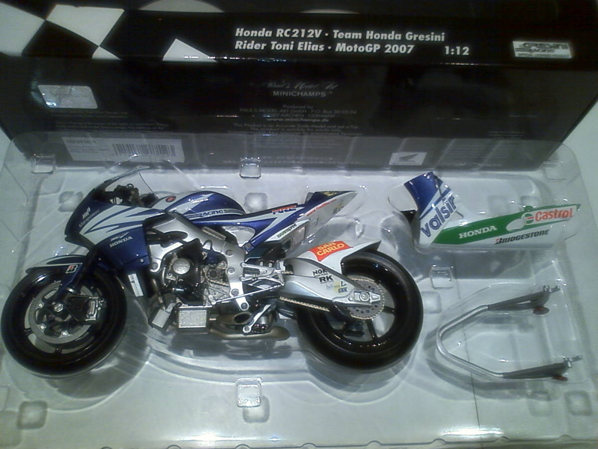 ホットセール ミニチャンプス 1/12 ホンダ RC212V チーム ホンダ 安い通販できます ミニチャンプス 1/12 DUCATI ケーシーストーナー 2007 ミニカー