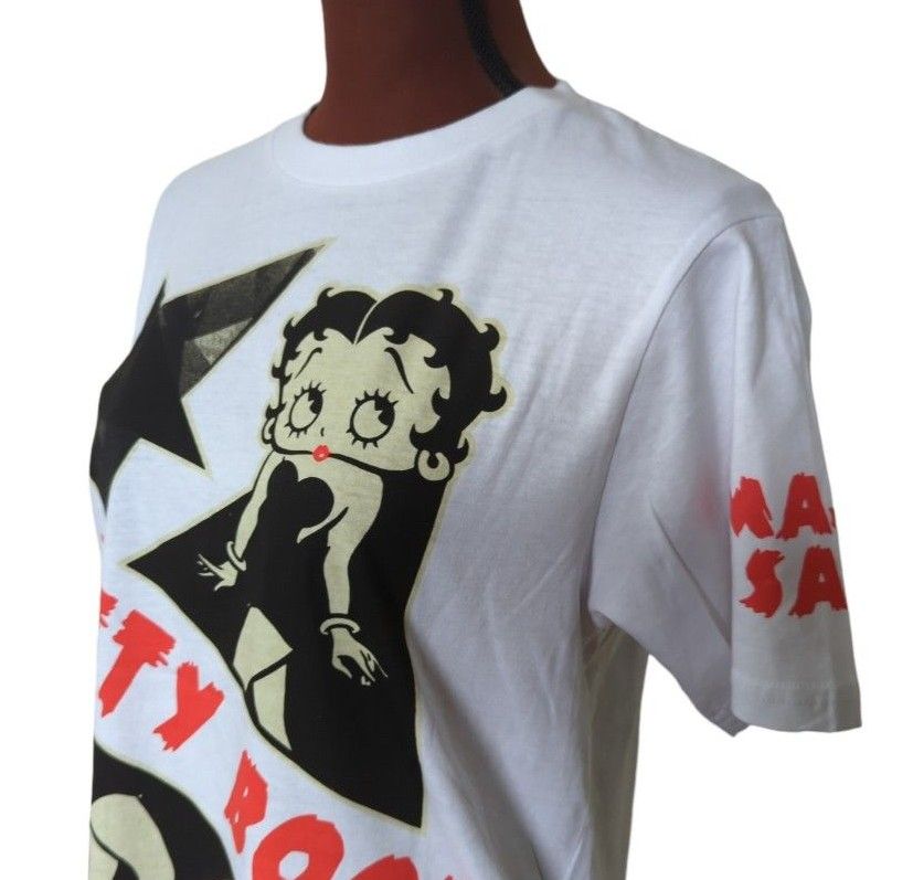 【No.82】新品タグ付き**Betty Boop*白バックプリント半袖Tシャツ*サイズM