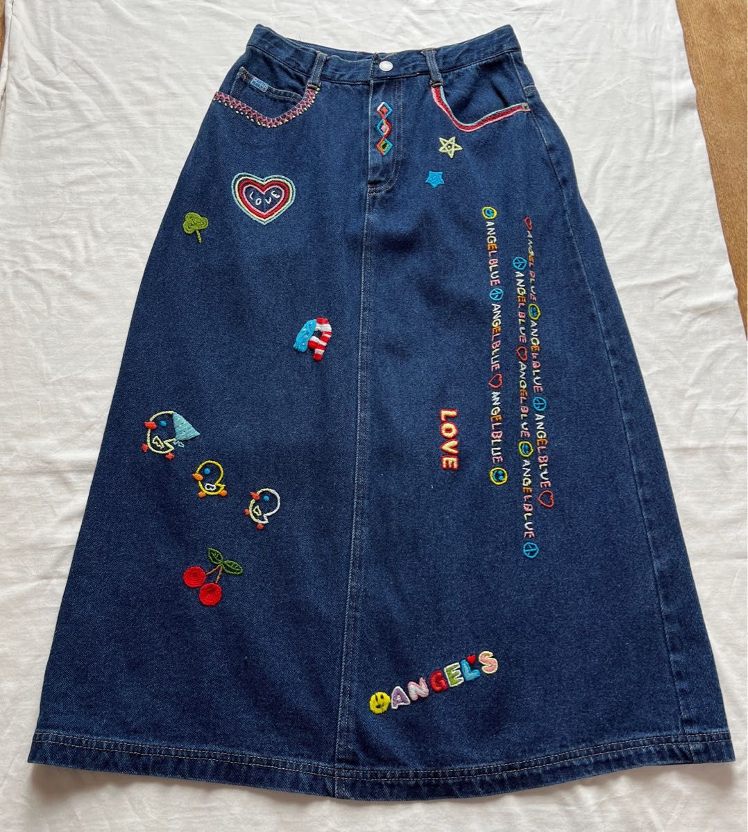 エンジェルブルー 刺繍が可愛いデニムスカート 150|Yahoo エンジェルブルー 刺繍が可愛いデニムスカート 150|Yahoo