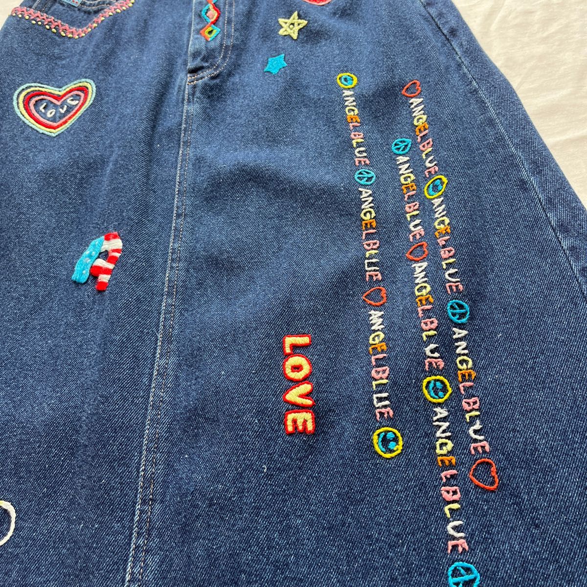 エンジェルブルー 刺繍が可愛いデニムスカート 150|Yahoo エンジェルブルー 刺繍が可愛いデニムスカート 150|Yahoo