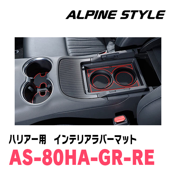 ハリアー(80系・R2/6～現在)専用　ALPINE STYLE / AS-80HA-GR-RE　インテリアラバーマット(ブラック×レッド)_画像2