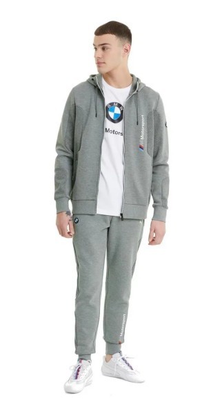 新品タグ付き Mサイズ 灰 プーマ BMW MMS フーデッド スウェット ジャケット＆パンツ PUMA BMW M Motorsport Sweat Jacket&Pants