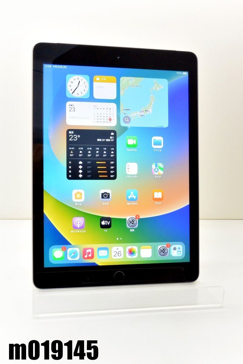 超お買い得！】 スペースグレイ iPadOS16.5 32GB Wi-Fi+Cellular iPad5