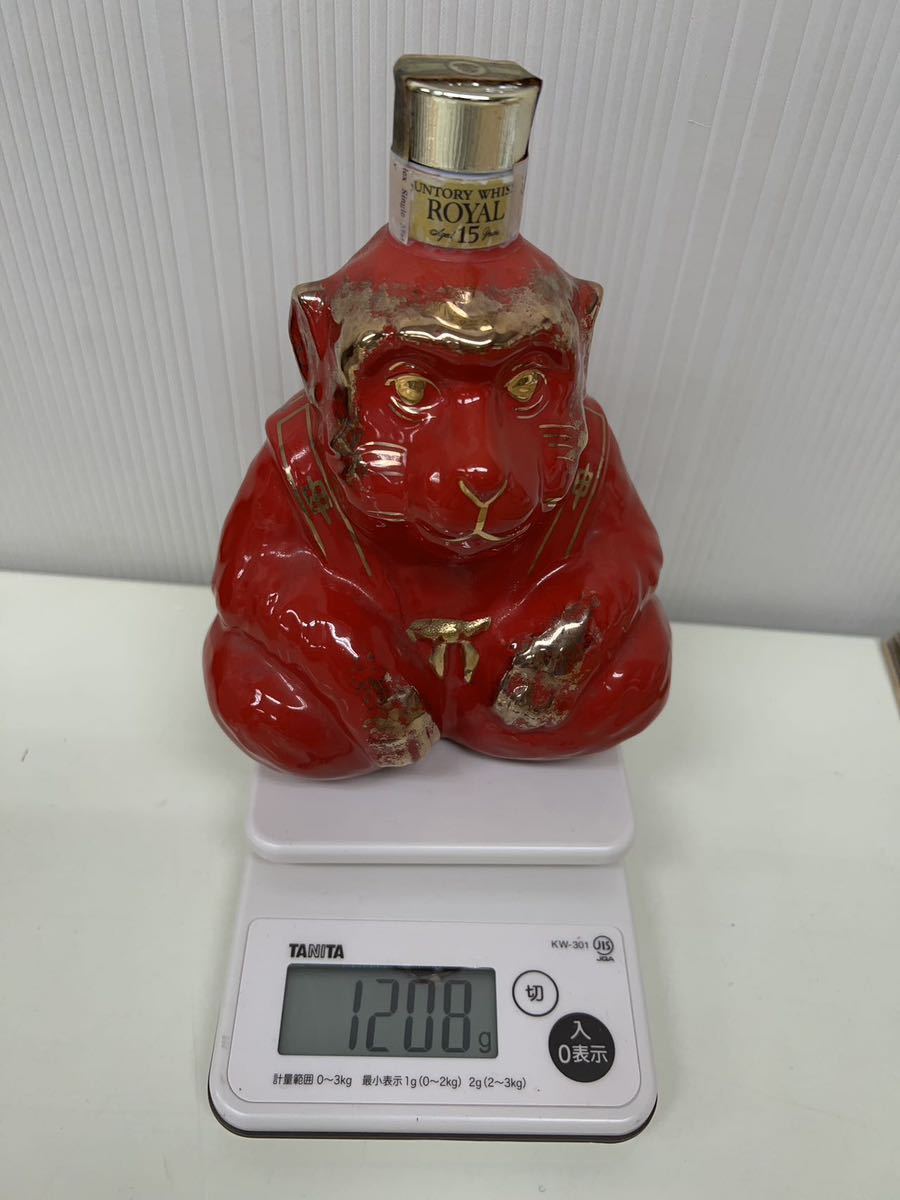 ◇注目! サントリー ローヤル 15年 干支ボトル 赤陶器 申年 2004 600ml