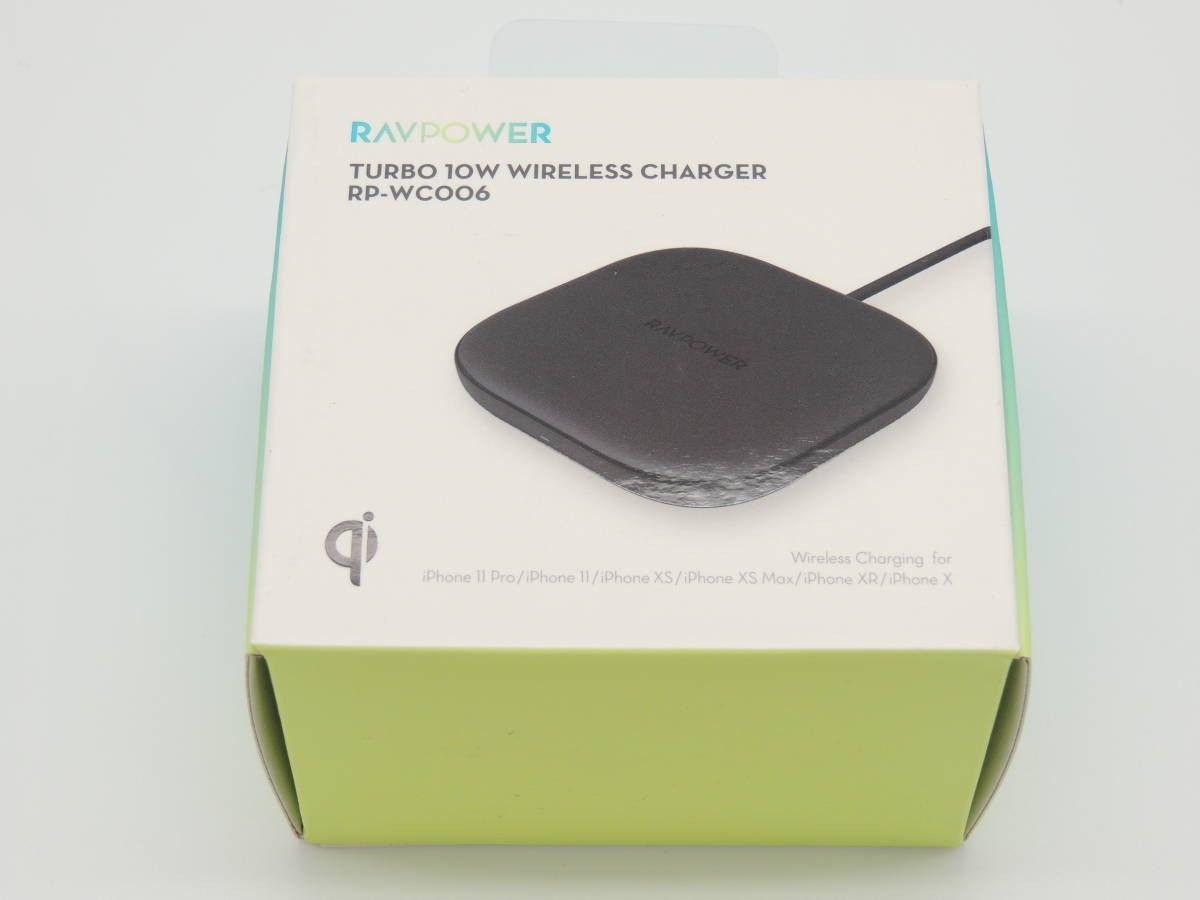 アウトレット【新品】RAVPower 高速ワイヤレス充電器　TURBO WIRELESS CHARGER 10W iPhone