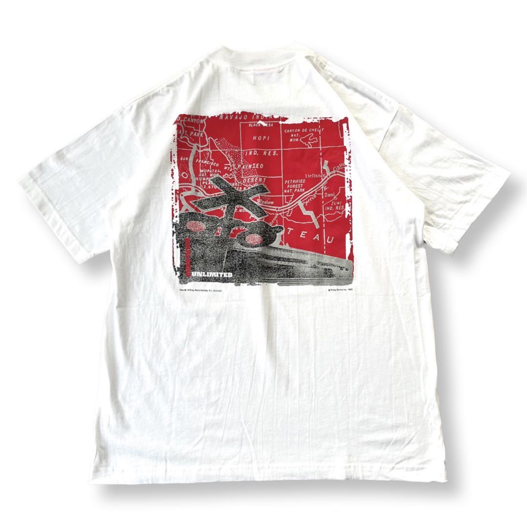 【デッドストック】90s Marlboro(マルボロ) バックプリント 半袖 ポケットTシャツ XL USA製 オフィシャル当時物 ヴィンテージTシャツ