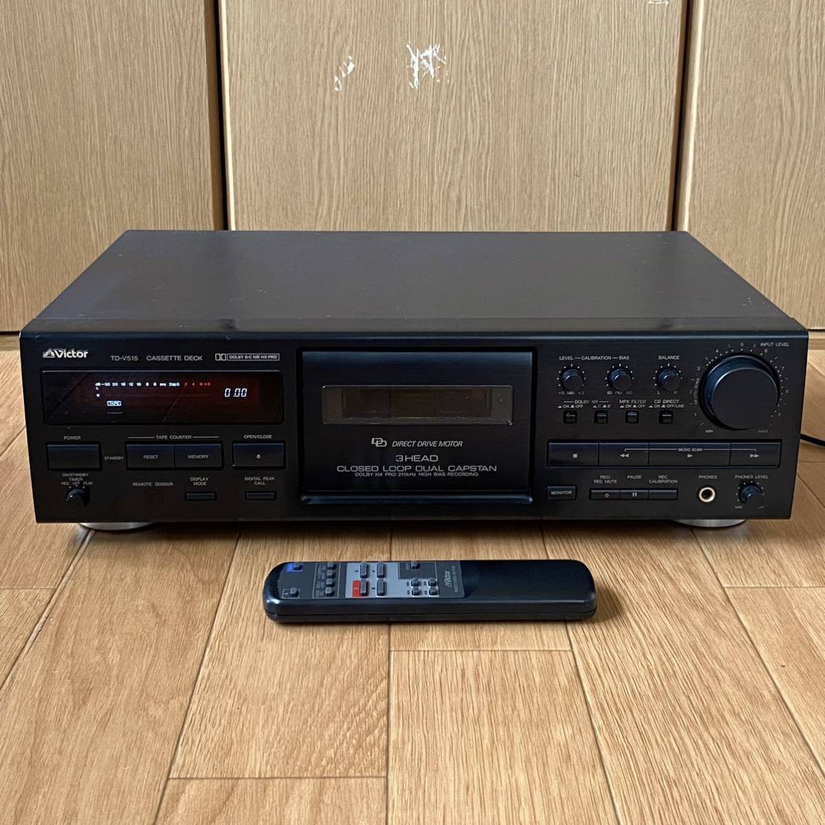 Victor TD-V515 カセットデッキ プレーヤー 動作品 オーディオ機器
