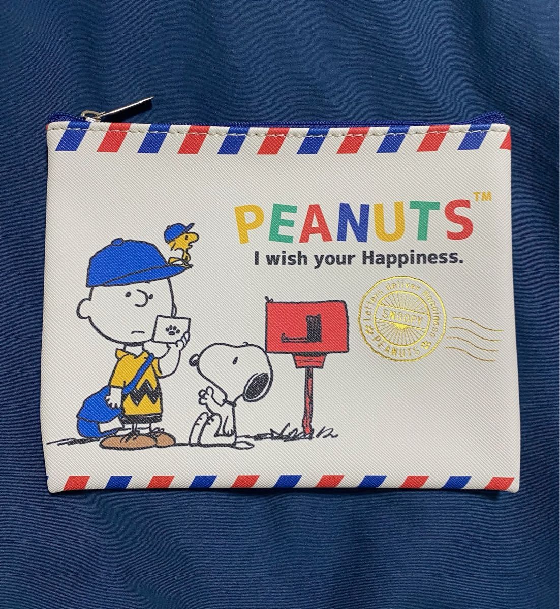 スヌーピー SNOOPY PEANUTS フラットポーチ