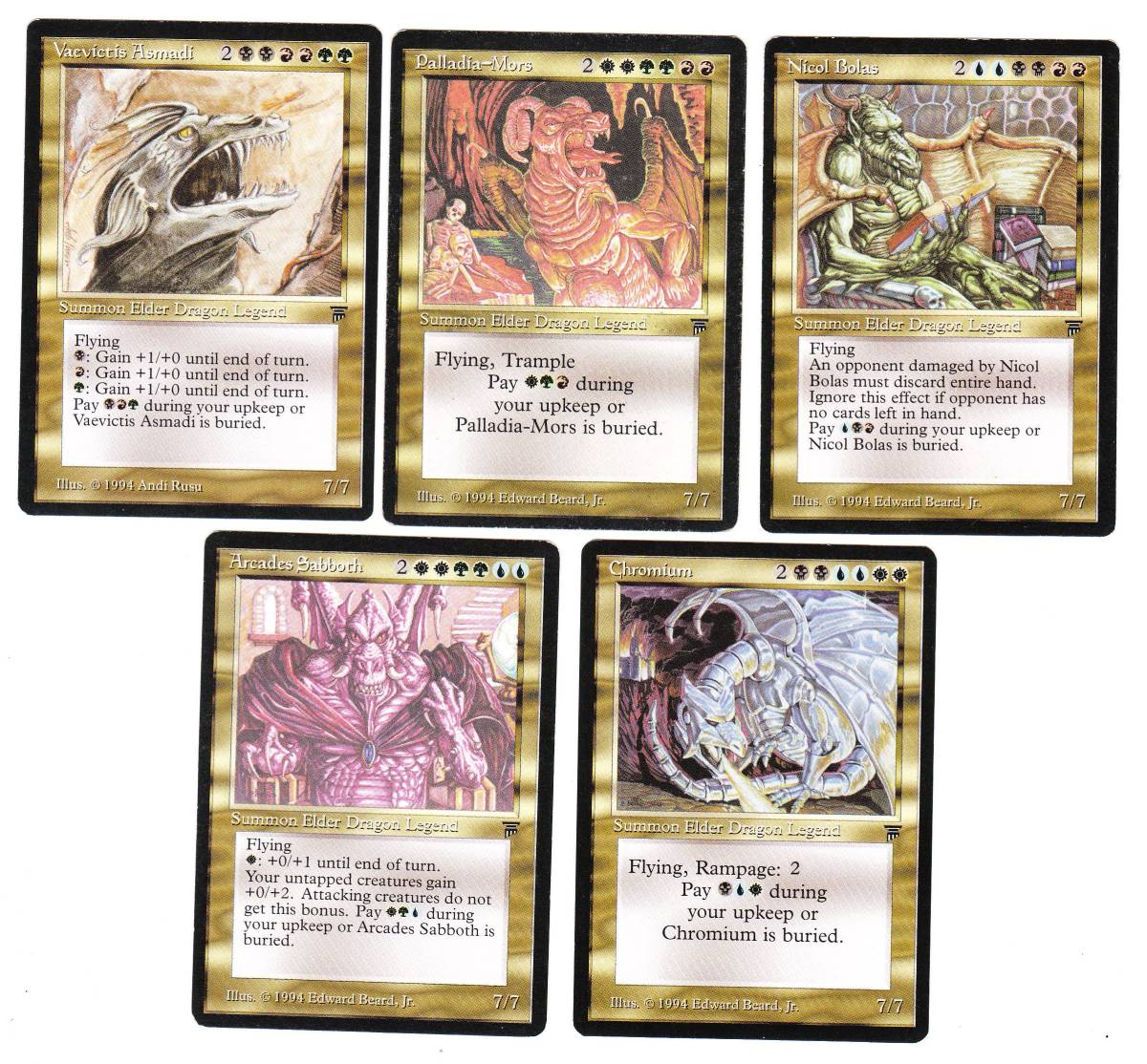 12920円 ○MTG○ LE エルダードラゴン(英語) 5種5枚セット - 金 12920円 ○MTG○ LE エルダードラゴン(英語) 5種5枚セット - 金