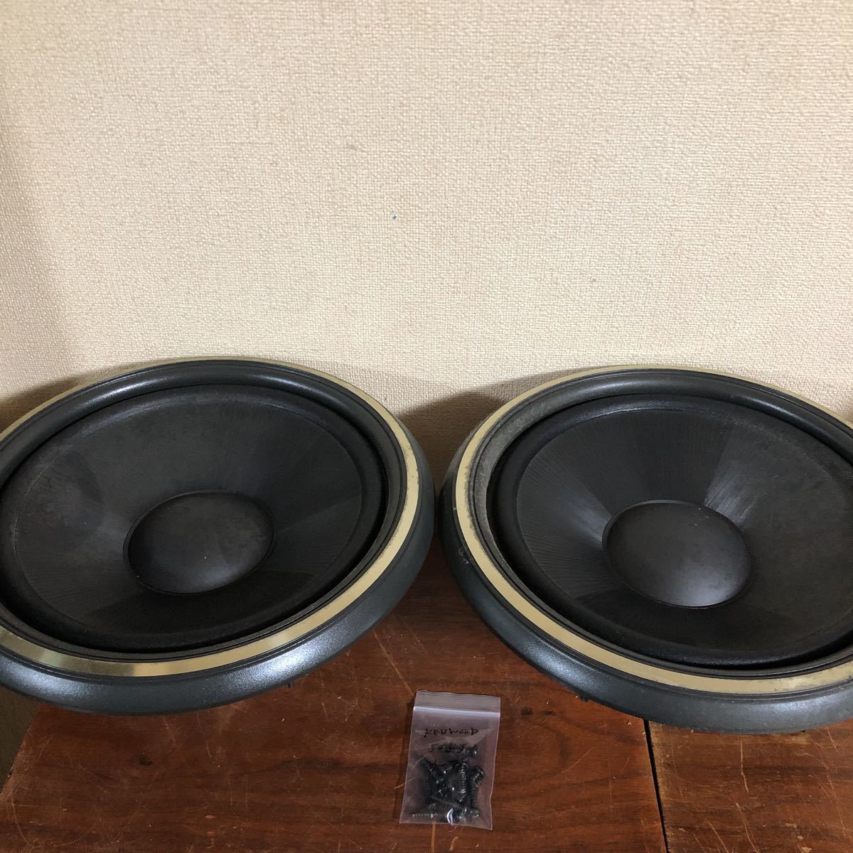  adventure price!KENWOOD Kenwood S-5J speaker subwoofer pair exclusive use screw attaching sound out OK!