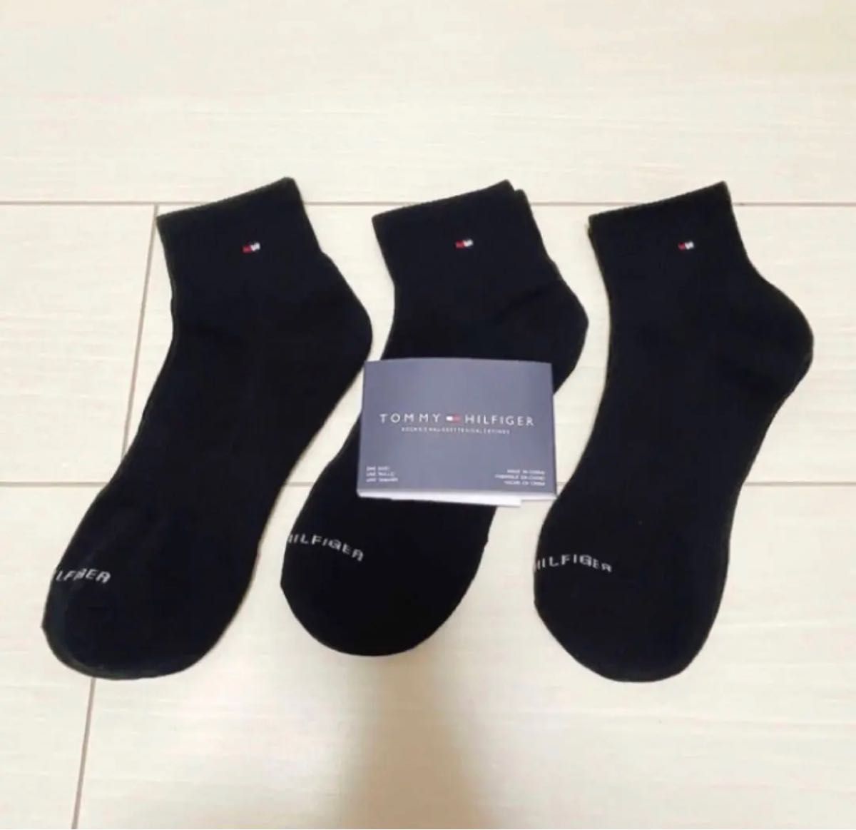 新品 3足組 トミーヒルフィガー靴下 ソックス 男女兼用 ビジネス