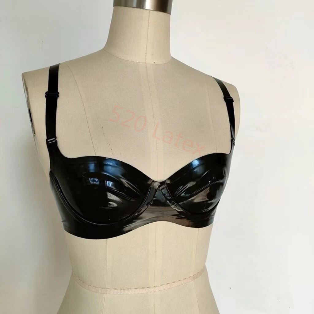 最新モデル ブラジャー セクシー ラテックス 16カラーの中から選べる トップ XS-XXL:po138 0.4mm 衣装 コスチューム コスプレ ビキニ キャットスーツ その他