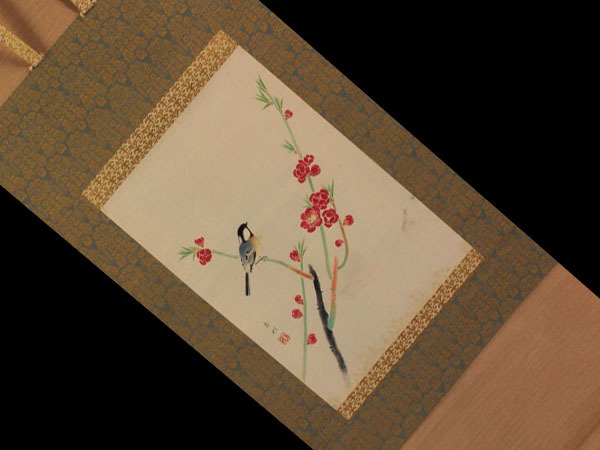  name goods [ genuine work ] forest . Akira [ peach flower small . map ]* paper book@* three wheel ... box * two multi-tiered food box * hanging scroll y01077