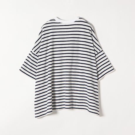 極美品 22SS SHIPS any シップス ブークレビッグTEE リラックス感あるシルエット 肌触り◎ 抜け感を演出 着回し力抜群◎ 洗濯可 WHT/BLUE_画像8