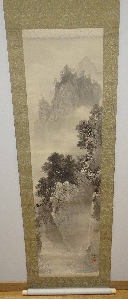 rarebookkyoto 1FJ3 絵資料 肉筆 庄田鶴友 山村雨後図 水墨画 rarebookkyoto 1FJ3 絵資料 肉筆 庄田鶴友 山村雨後図 水墨画