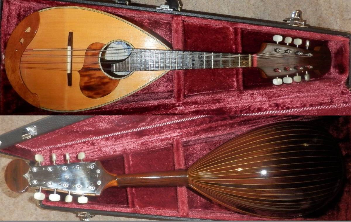*1982 year made Calace No.24 mandolin, hard case attaching *