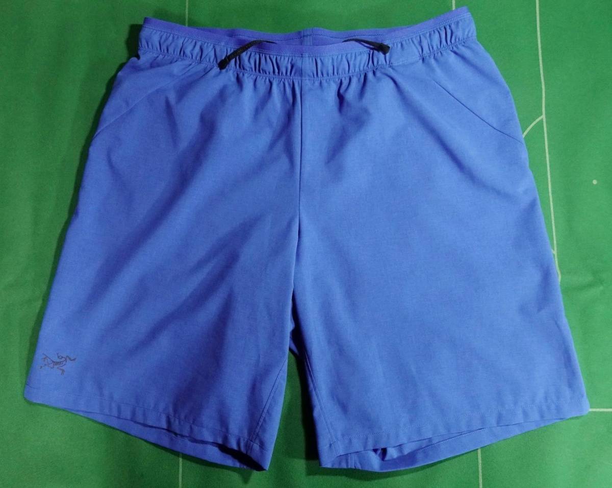 ▲アークテリクス ストレッチ 吸汗速乾 ポリエステル素材 イージー短パン NORVAN SHORT 9 ブルー M/M（JP-L） 美品!!!▲_画像1