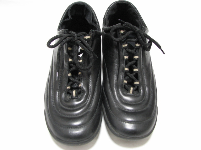 GUCCI グッチ メンズ GG レザー スニーカー シューズ 革 靴 黒 ブラック 40サイズ_画像3