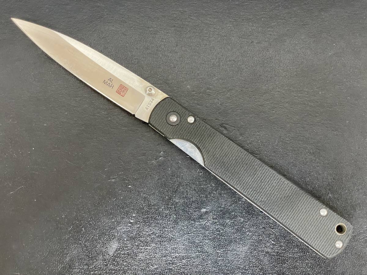 アルマーAL MARシークレットサービス フォールディングナイフ SEKI JAPAN ATS34 K23252(ハンティングナイフ、狩猟刀