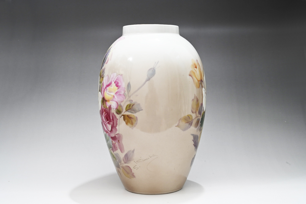 ファッションの プレミアム 花瓶高さ27.5cm T.Ogawa ハンドペイント