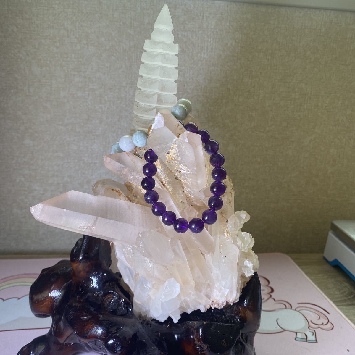 ヤフオク! - 純天然無酸ブラジル産巨大白い 水晶クラスター (幸運水晶...