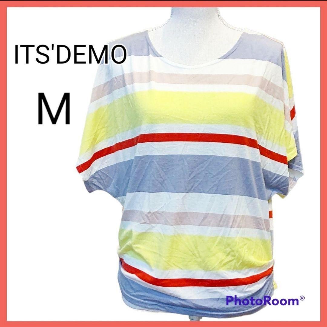 【M】ITS'DEMO　イッツデモ　半袖ドルマンスリーブTシャツ　プルオーバー　半袖Tシャツ_画像1