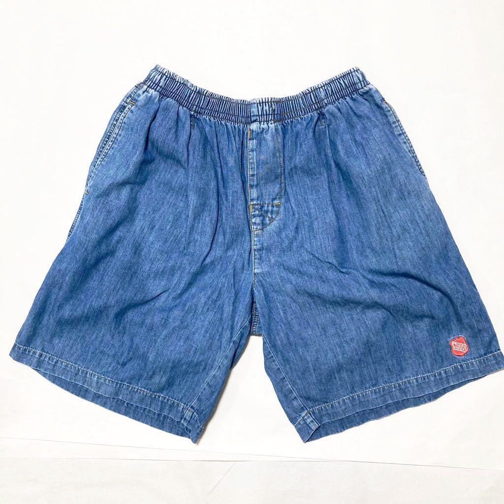 80s~90s STUSSY ブート デニム ショーツ ステューシー OLD スケーター