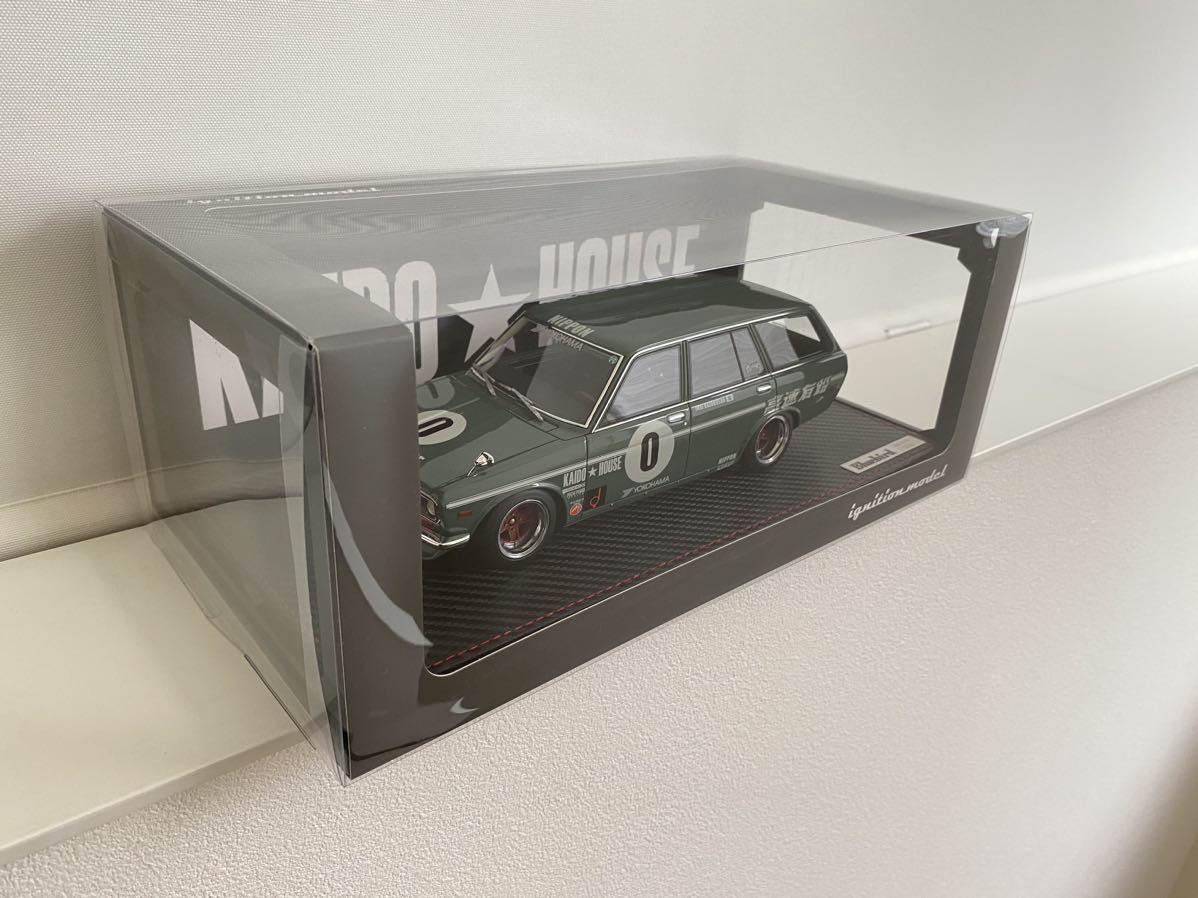 送料込み★絶版★ IG 2218 1/18 希少！ダットサン ブルーバード ワゴン グリーン 510 Datsun Bluebird Wagon Green イグニッションモデル_画像7