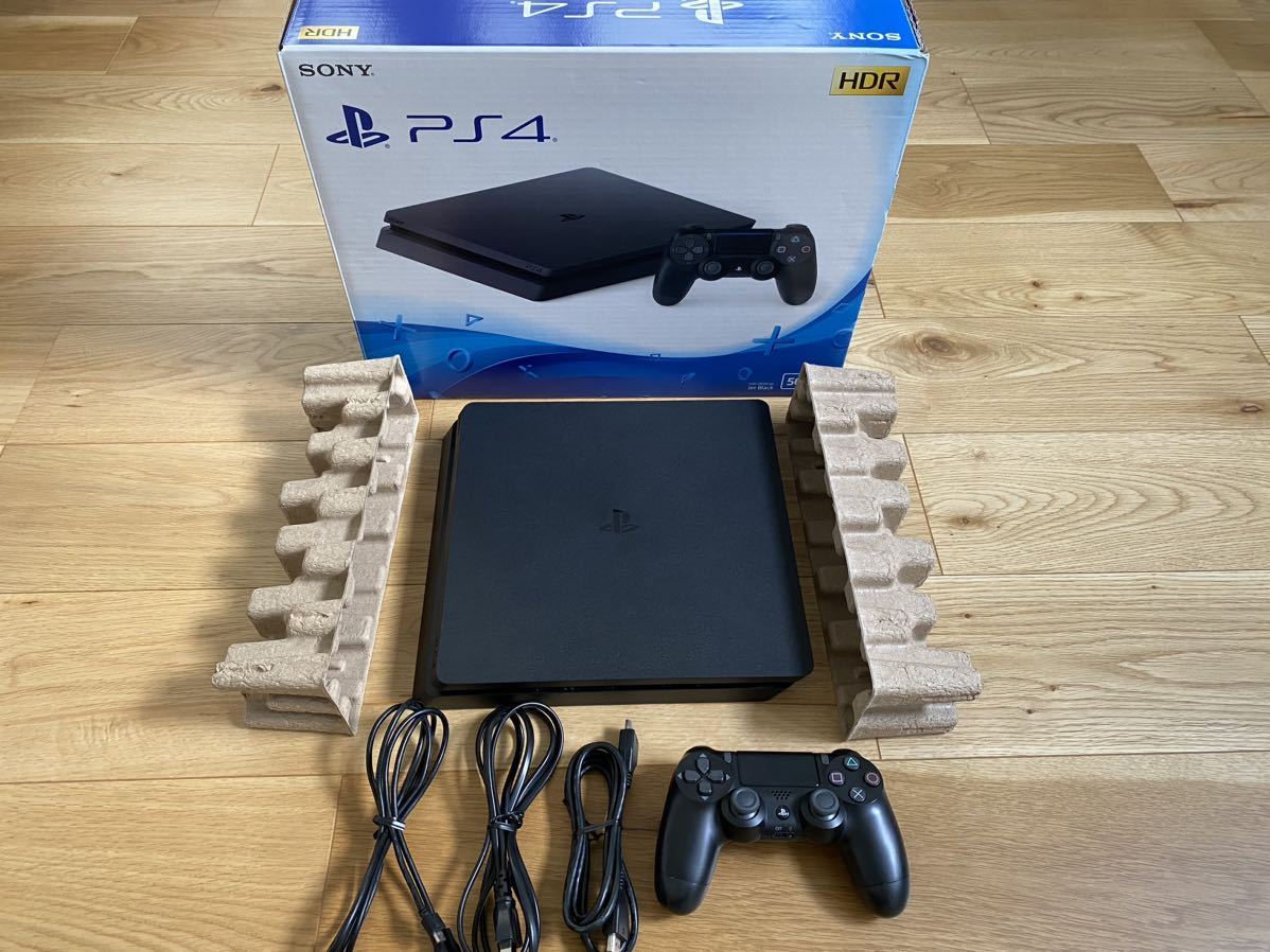 ★送料込み★PS4 Playstation4 本体 Jet Black ジェットブラック 500GB CUH-2200A B01 箱付 SONY  ソニー プレイステーション4 プレステ 黒