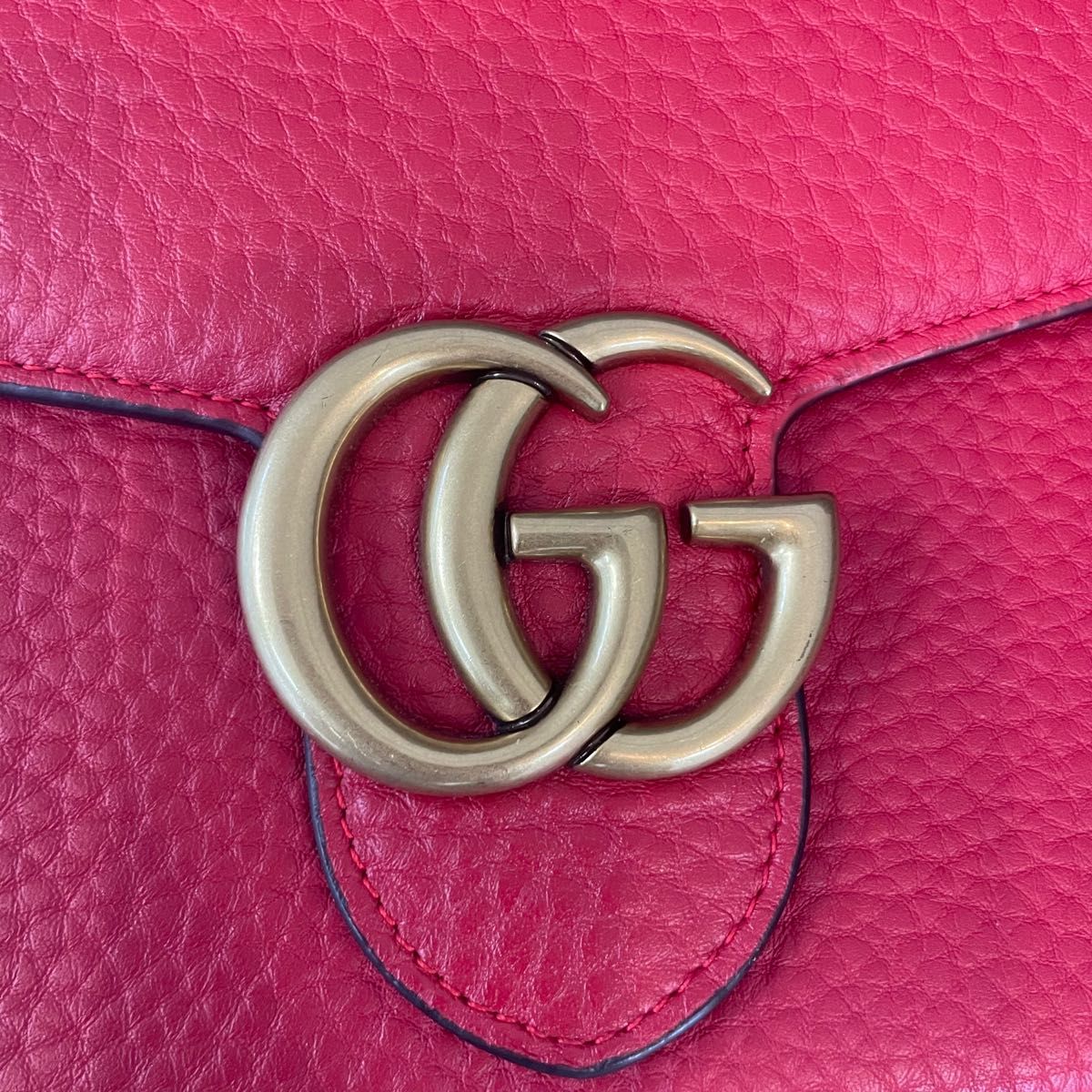 美品 GUCCI グッチ GGマーモント チェーンウォレット 401232 GUCCI