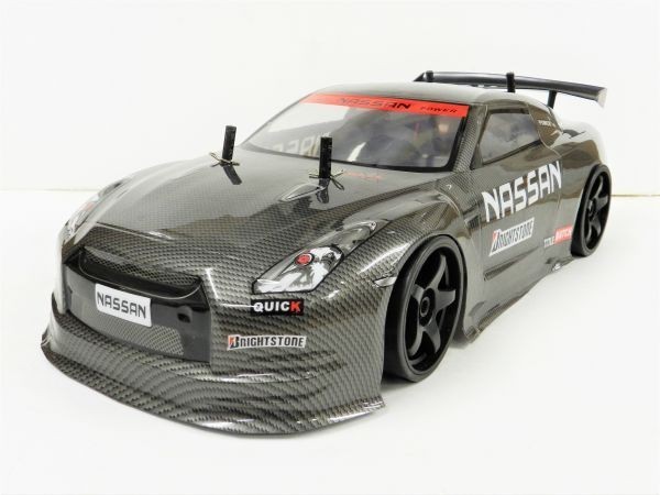  super-discount * has painted final product * full set . Japan nationwide free shipping * 2.4GHz 1/10 drift radio controlled car R35 GTR type carbon black 