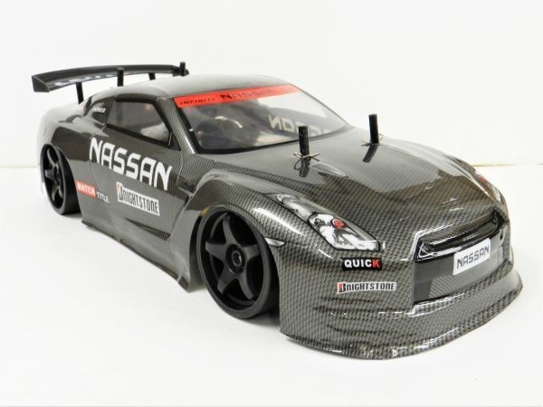 super-discount * has painted final product * full set . Japan nationwide free shipping * 2.4GHz 1/10 drift radio controlled car R35 GTR type carbon black 