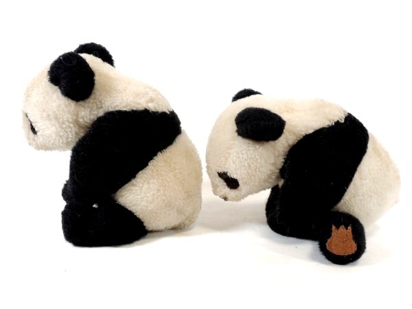  that time thing / Panda / soft toy / set / together / Showa Retro / animal / ornament / objet d'art / interior 