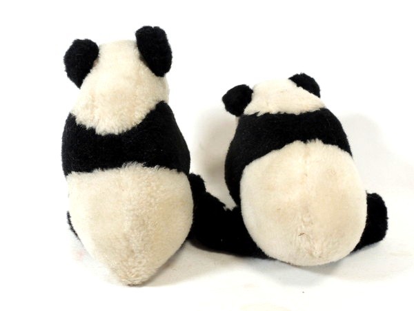  that time thing / Panda / soft toy / set / together / Showa Retro / animal / ornament / objet d'art / interior 