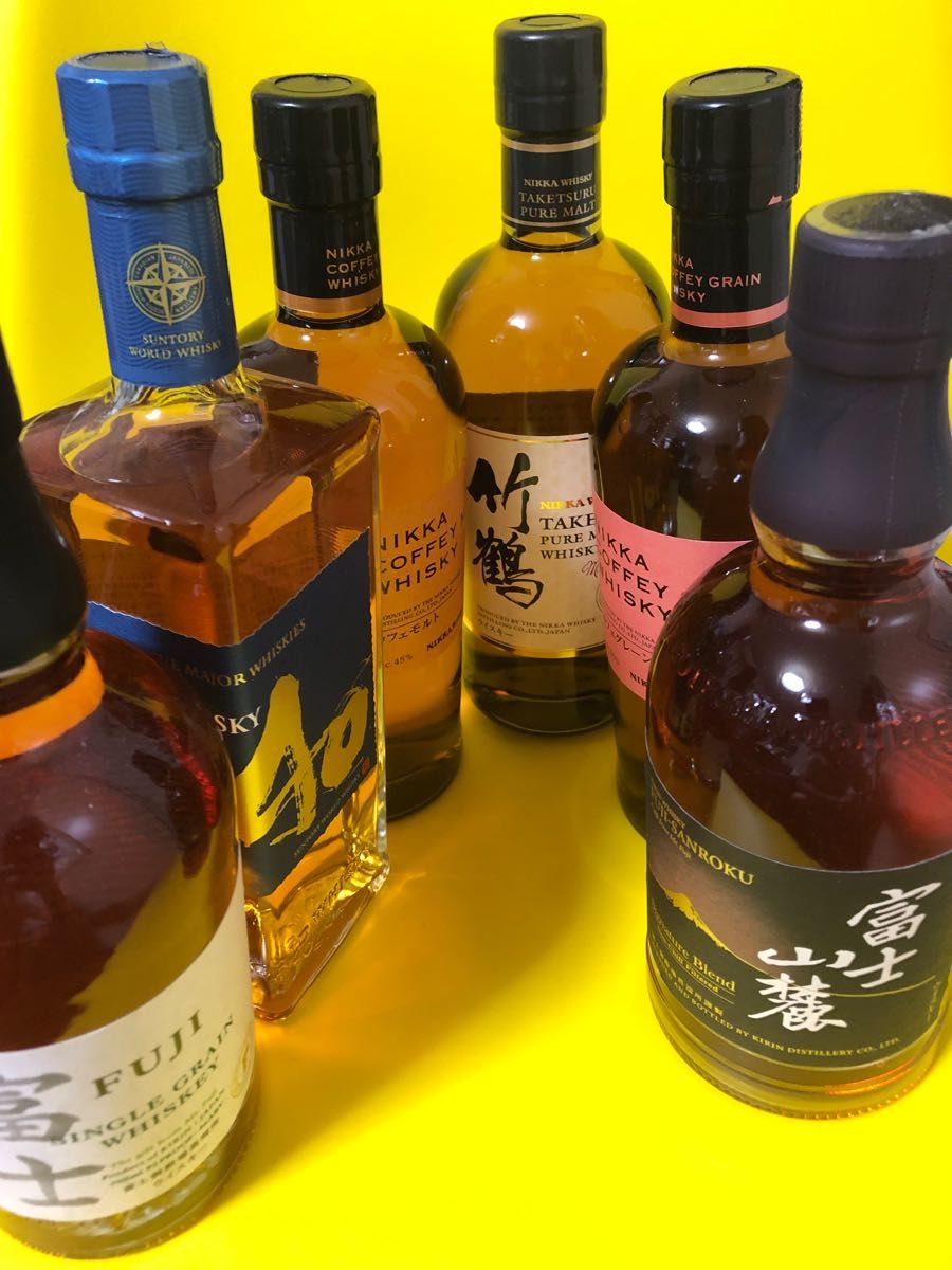 竹鶴、富士、AO、富士山麓、カフェモルト、カフェグレーン 6本セット