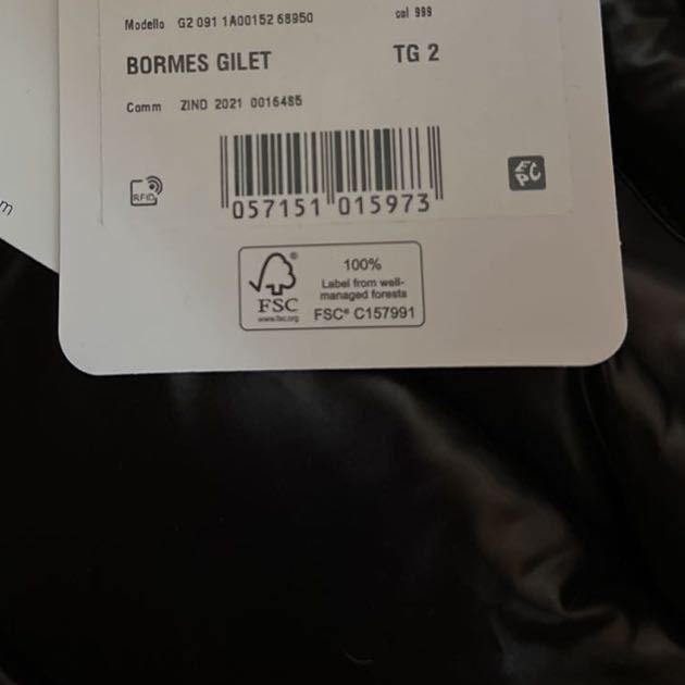 サイズ2 Moncler BORMES black モンクレール ダウンベスト