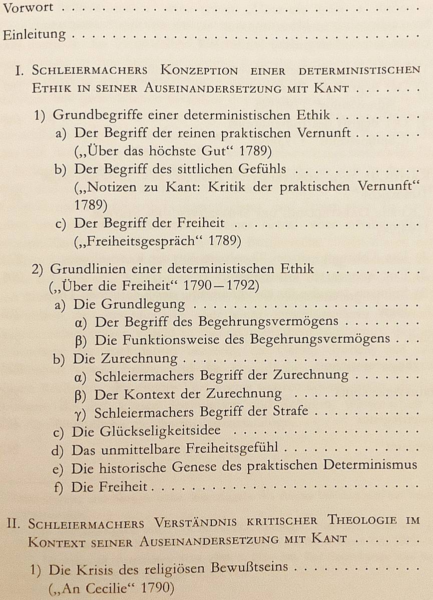 洋書 決定論的倫理と批判神学：シュライアマハー カントとスピノザの対立 Deterministische Ethik und kritische Theologie ●ドイツ観念論_画像4