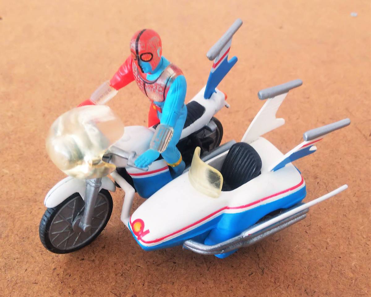  Kikaider Zero One 01 double machine figure HG Shokugan gachapon bike side-car figure damage goods 