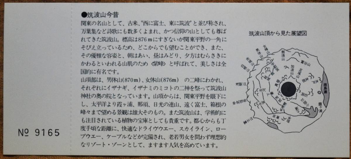 「筑波山ケーブルカー 2000万人乗車」記念乗車券(2枚組)　1979_画像5