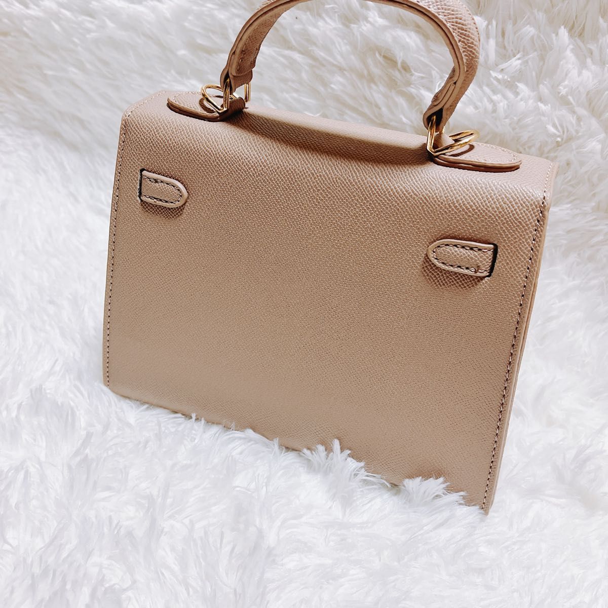 本日限定価格】ハンドバッグ ショルダーバッグ ベージュ 鞄 金具
