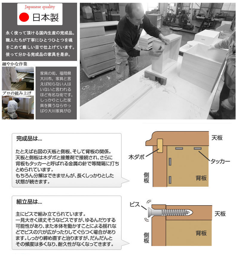 送料無料（一部地域を除く）0049te シリーズ 天然木 ミドルチェスト ホワイトウォッシュ 6段 80幅_画像5