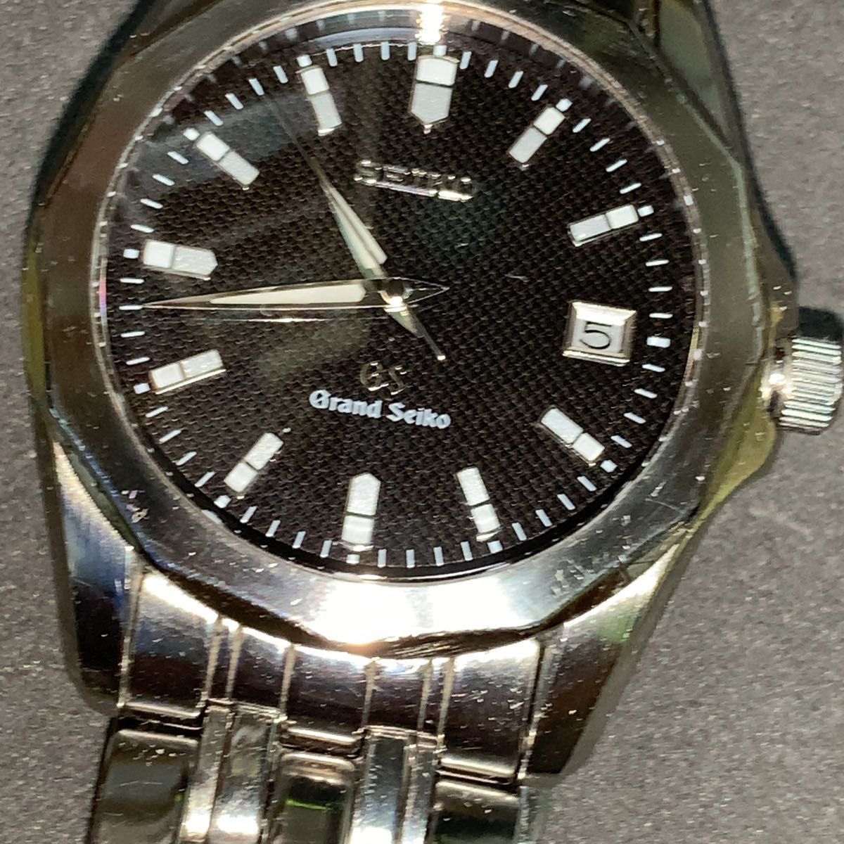 【GRAND SEIKO】 グランドセイコー 8J56-8000 クオーツ 黒文字盤 メンズ腕時計　 腕時計