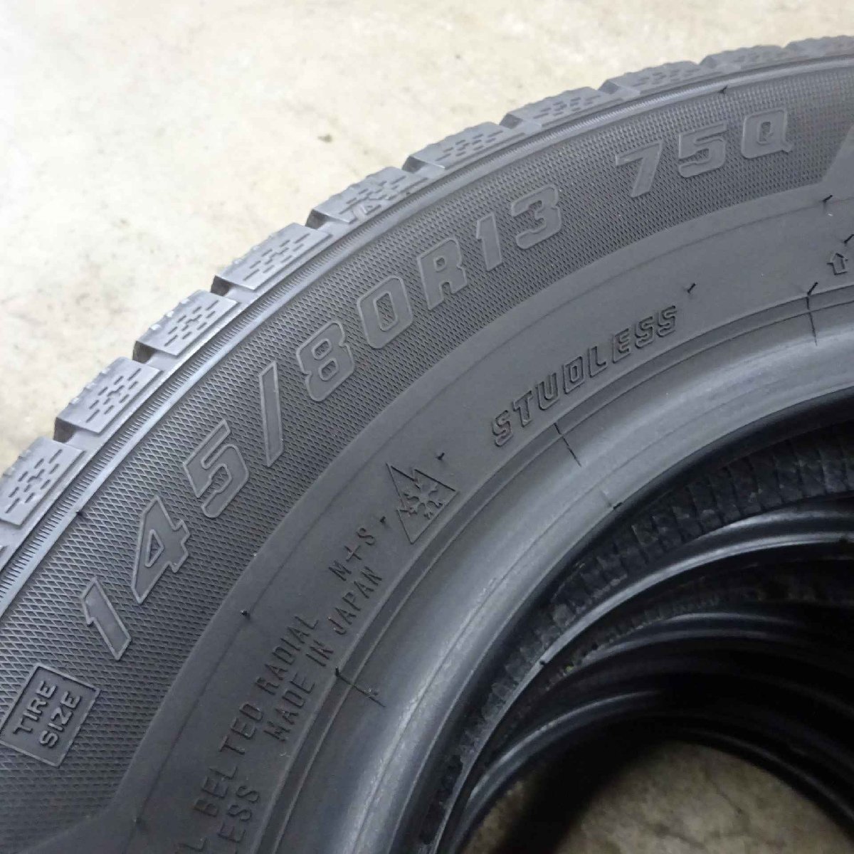 冬4本SET 会社宛 送料無料 145/80R13 75Q グッドイヤー アイスナビ7 2021年製 モコ フレアワゴン アルト スペーシア プレオ ミラ NO,E2675_画像6