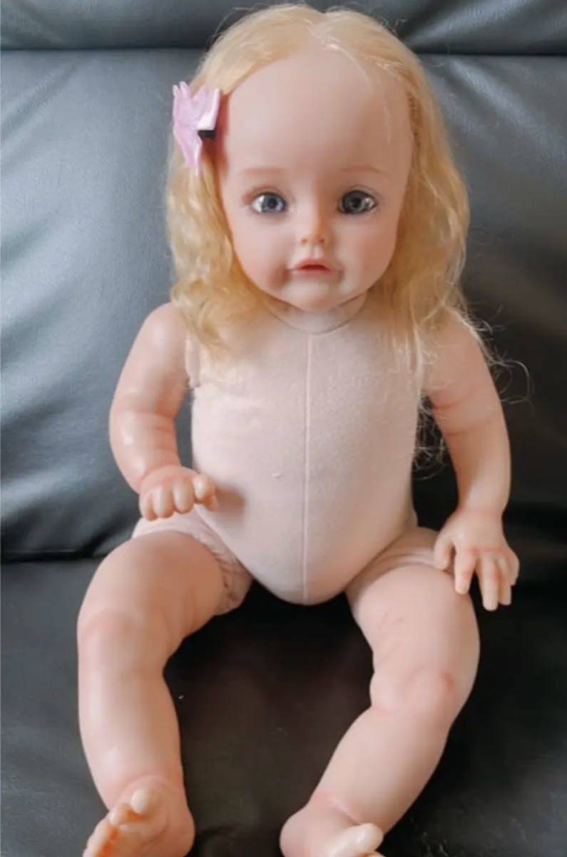 リボーンドール 青い目 ブロンドヘア リアルベビー 55cm - 人形