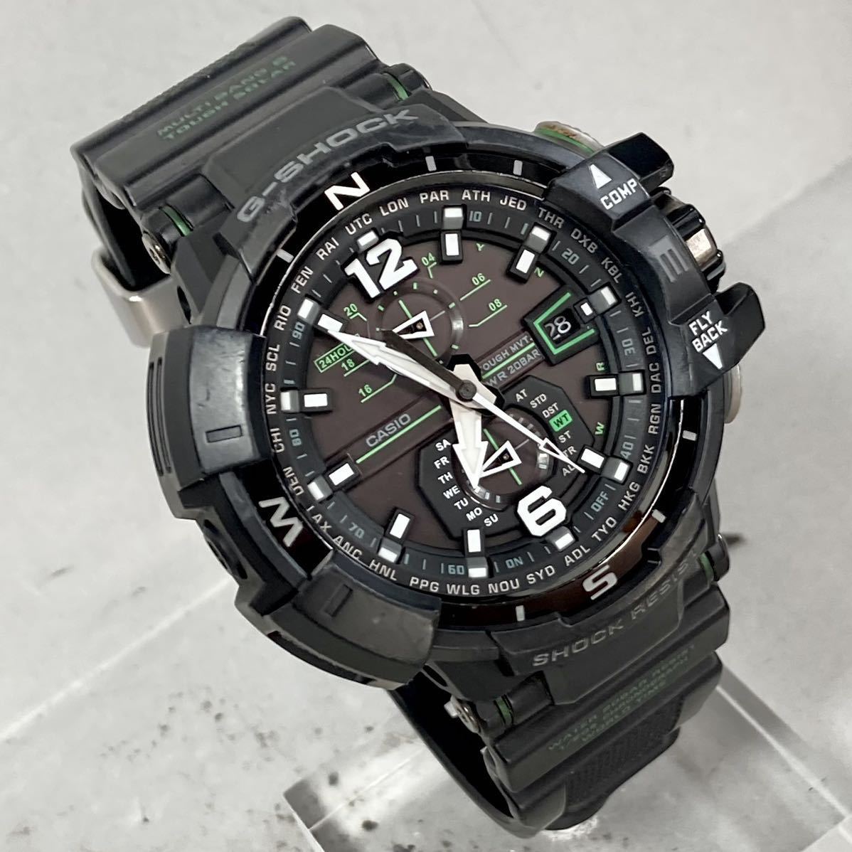 美品 G-SHOCK GW-A1100-1A3JF グラビティマスター タフソーラー 電波