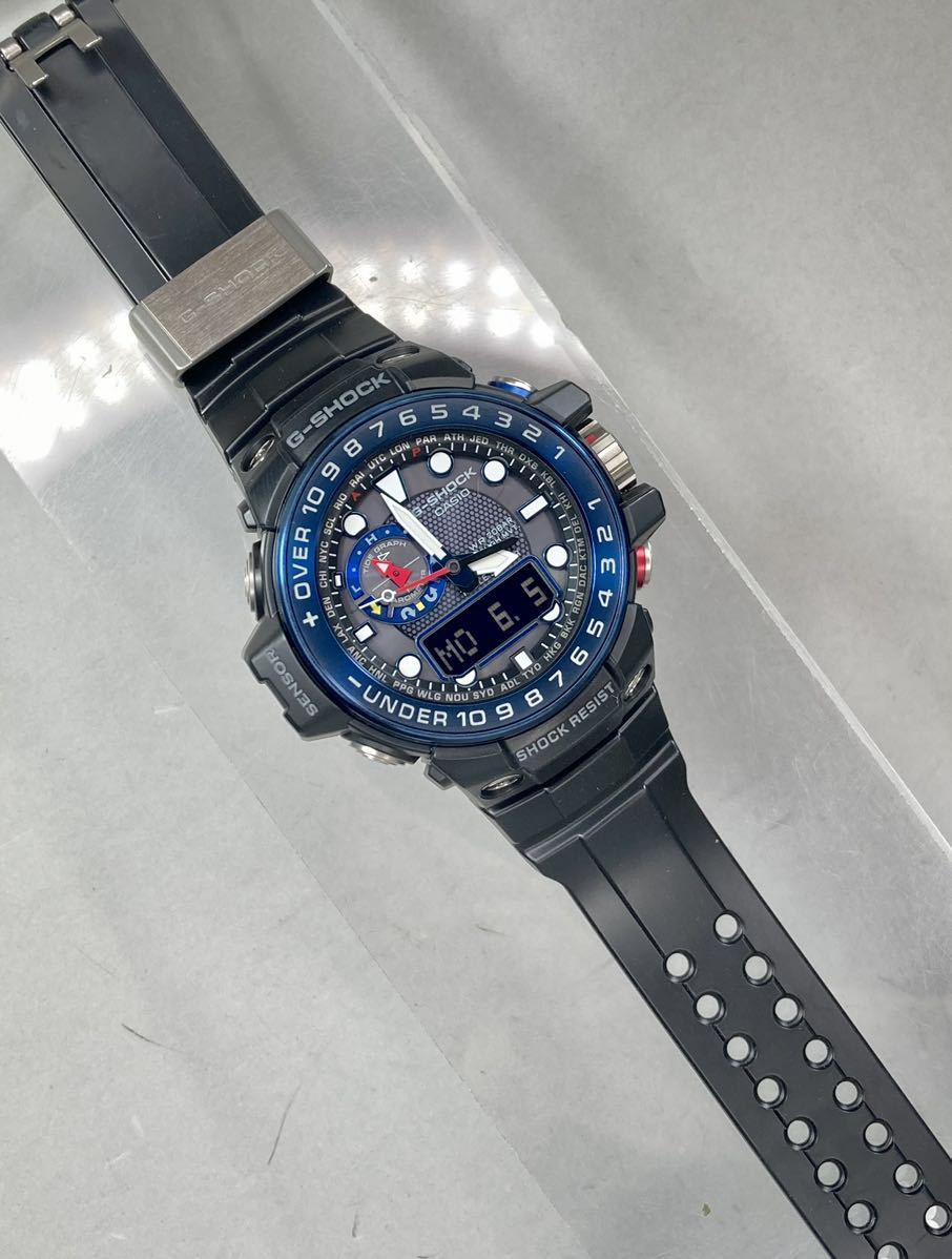 極美品 G-SHOCK GWN-1000B ガルフマスター 電波ソーラー ブルー 極美品 G-SHOCK GWN-1000B ガルフマスター 電波ソーラー ブルー